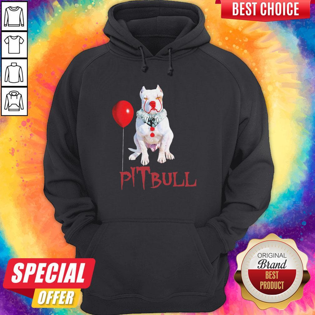 Pitbull And Balloon It Clown For Halloween Day Shirt - Image 5