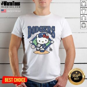 Nice Hello Kitty X Los Angeles Dodgers Pitch T-Shirt