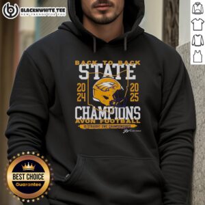 Alternative view of Top Avon Football Back To Back State Champs T-Shirt