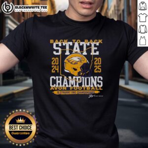 Top Avon Football Back To Back State Champs T-Shirt