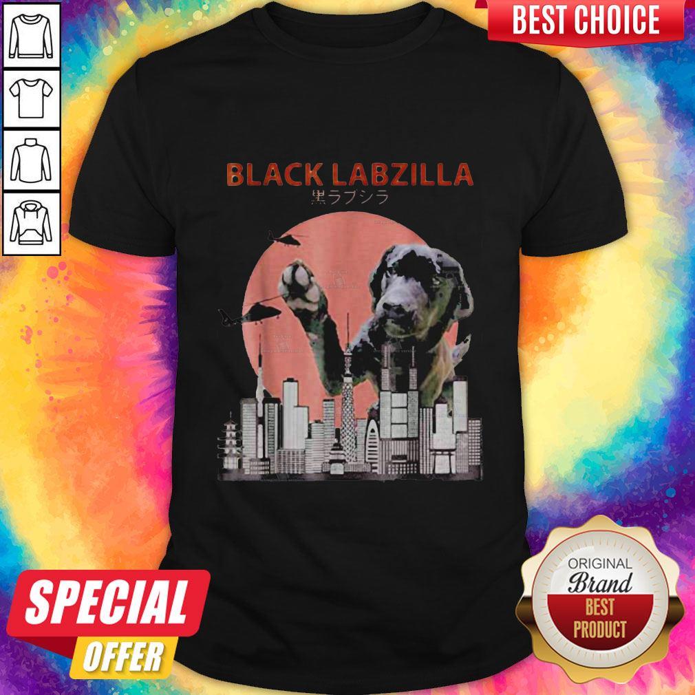 Nice Labrador Retriever Black Labzilla Shirt