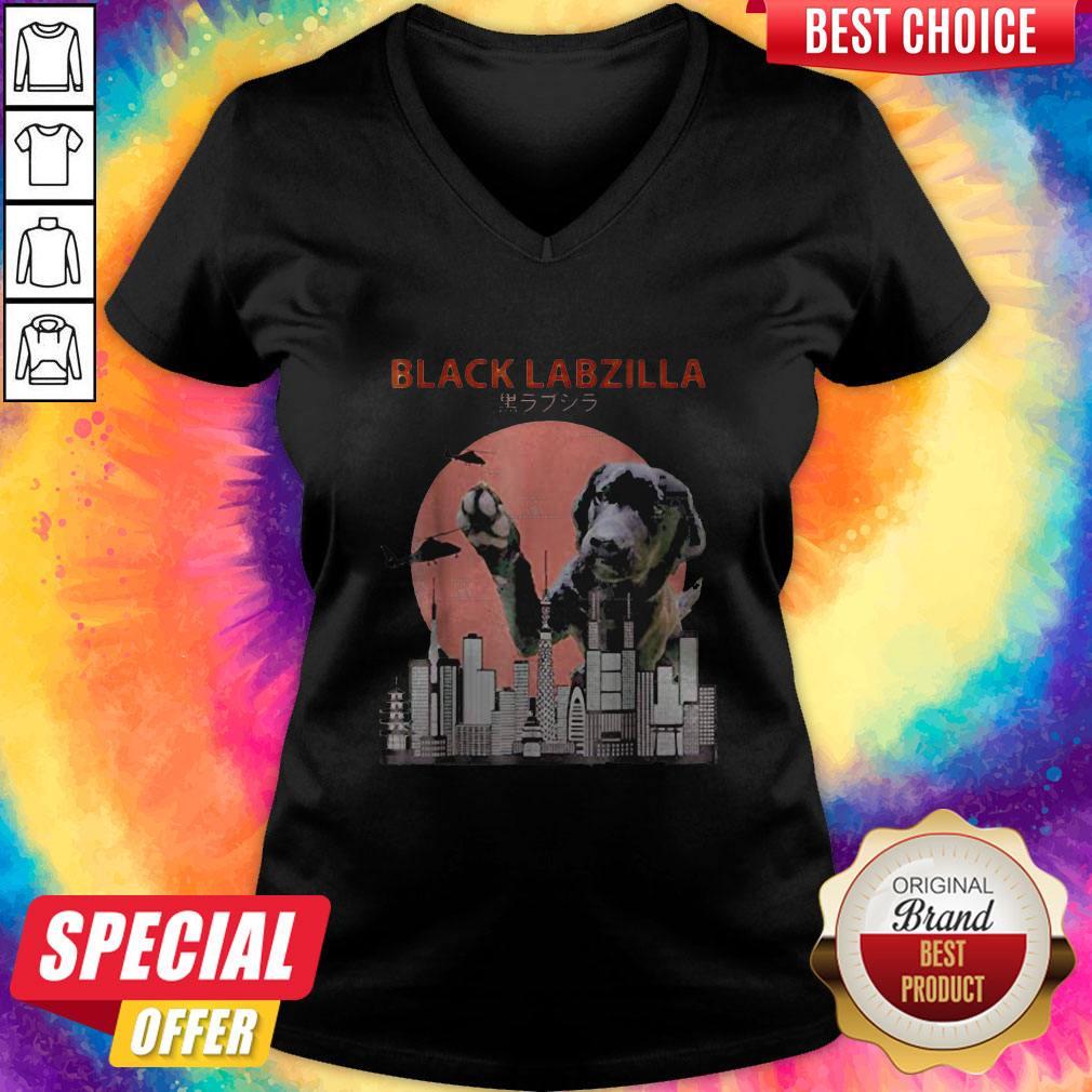 Nice Labrador Retriever Black Labzilla Shirt - Image 3