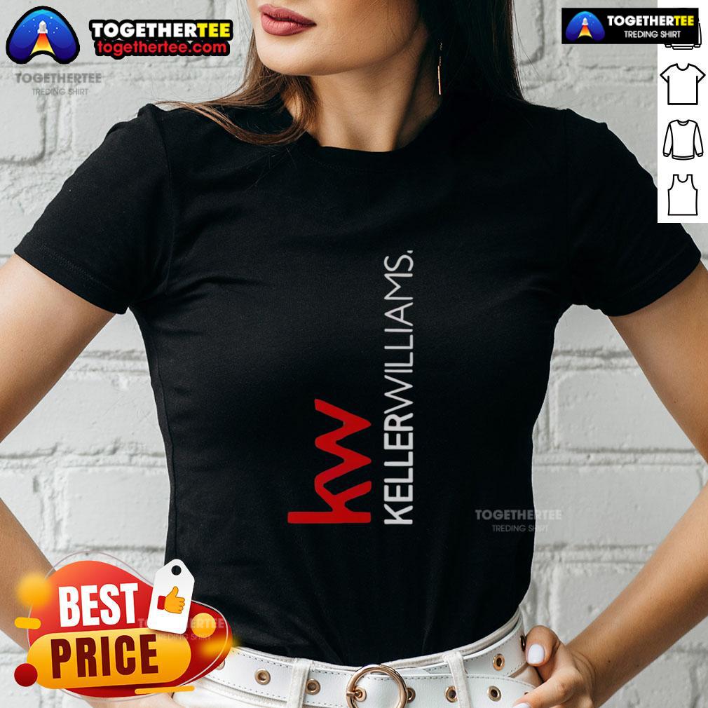Good Women's Kw Full Logo Mixed Red And White Vertical T-Shirt - Image 3