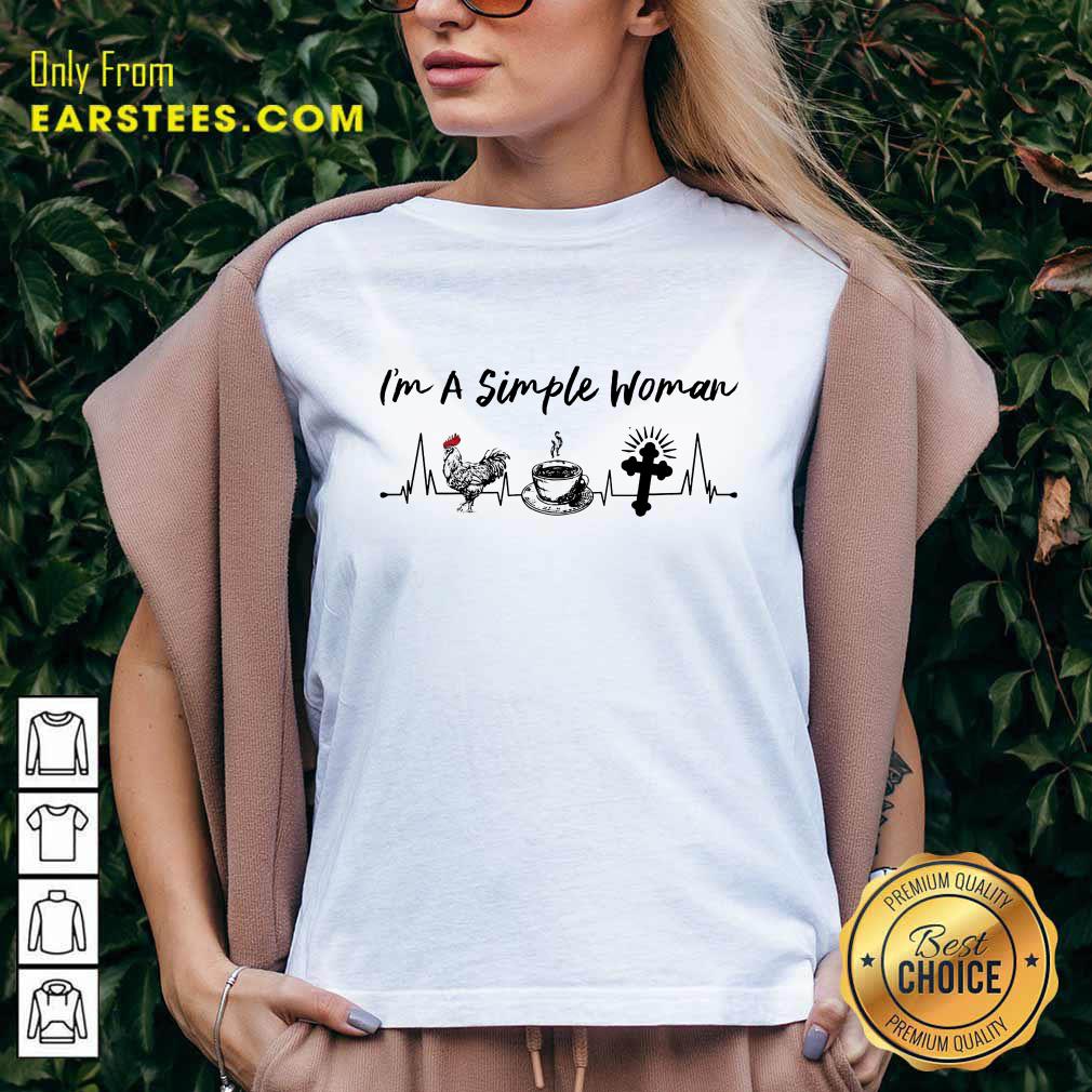 Fantastic I Am A Simple Woman Coffee Chicken Jesus Shirt - Image 5