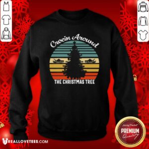 Alternative view of Perfect Crocin Around The Christmas Tree Xmas Vintage Retro Shirt