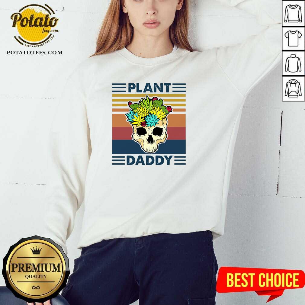 Top Skull Plant Daddy Vintage Retro Shirt - Image 4