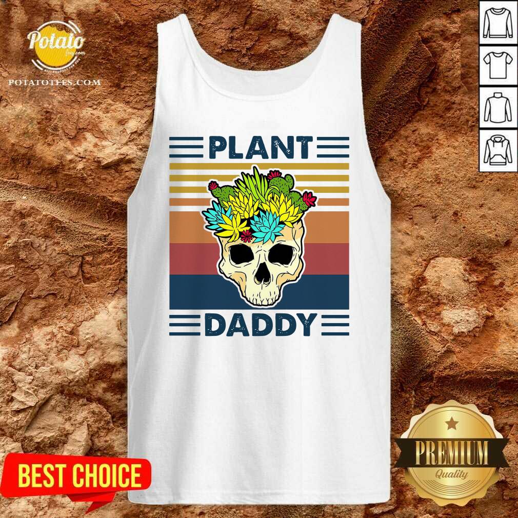 Top Skull Plant Daddy Vintage Retro Shirt - Image 3