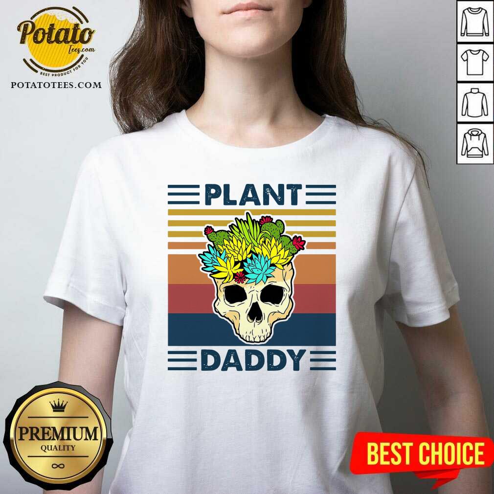 Top Skull Plant Daddy Vintage Retro Shirt - Image 2