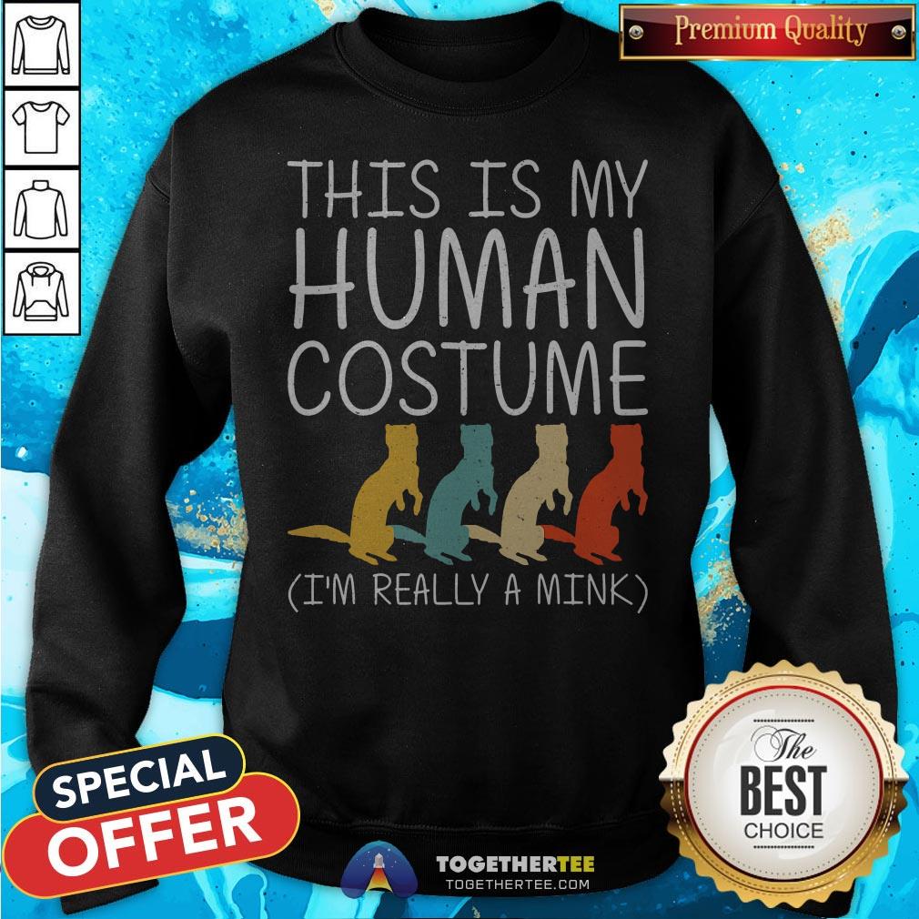 Mink Halloween Human Costume Weasel Otter Easy DIY Gift Shirt - Image 4