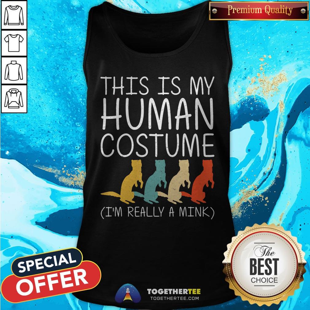 Mink Halloween Human Costume Weasel Otter Easy DIY Gift Shirt - Image 3