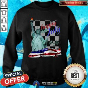 Alternative view of Late Model Car Happy 4th Of July Shirt