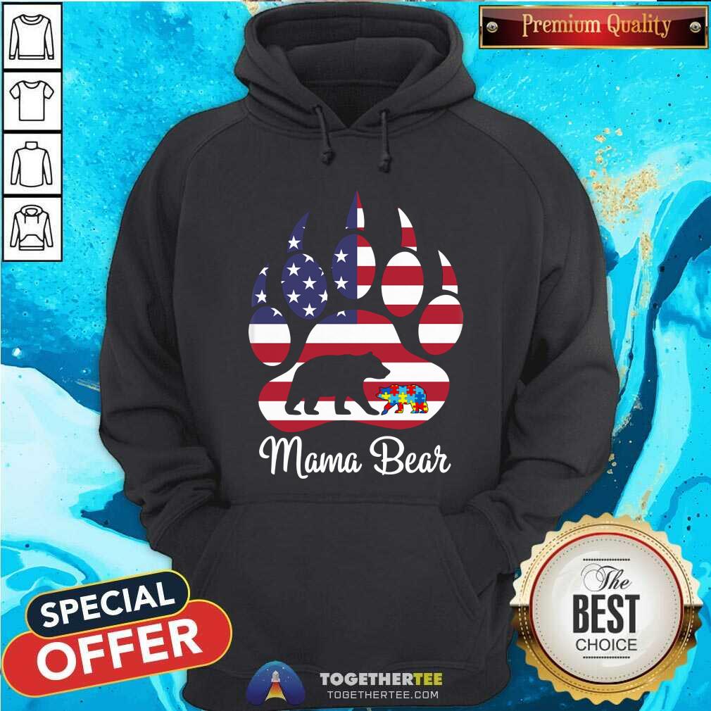 Mama Bear Paw American Flag Shirt - Image 4