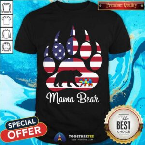 Mama Bear Paw American Flag Shirt