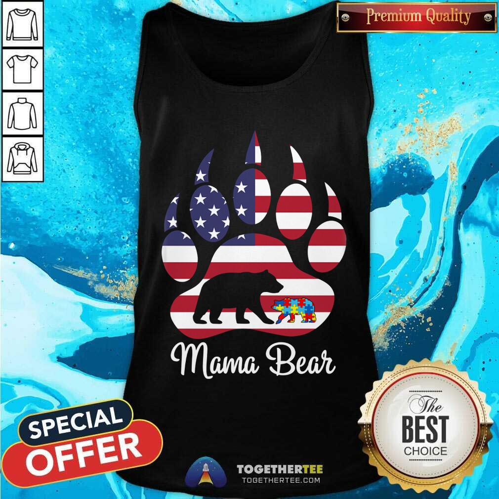 Mama Bear Paw American Flag Shirt - Image 5