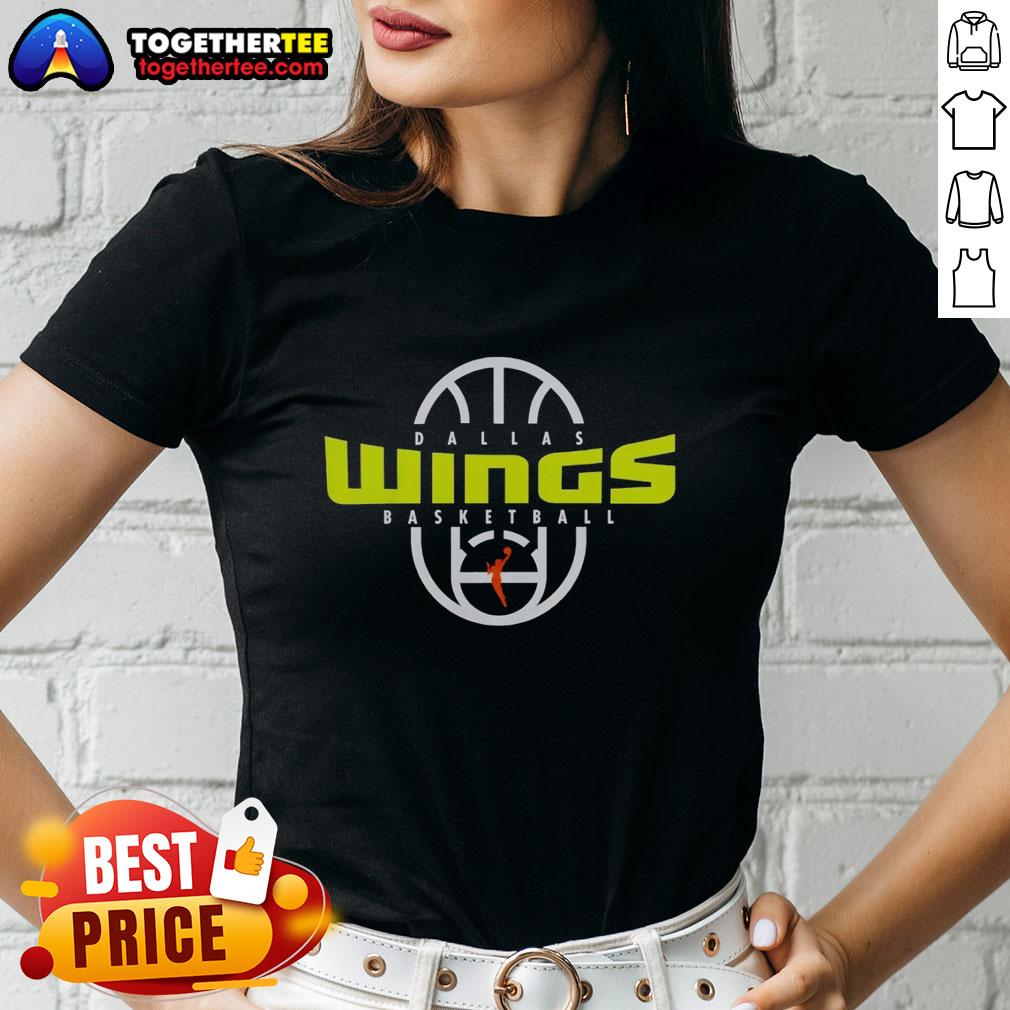 Pretty Dallas Wings Basketball 2026 On-Court Authentic Practice Logo T-Shirt - Image 3