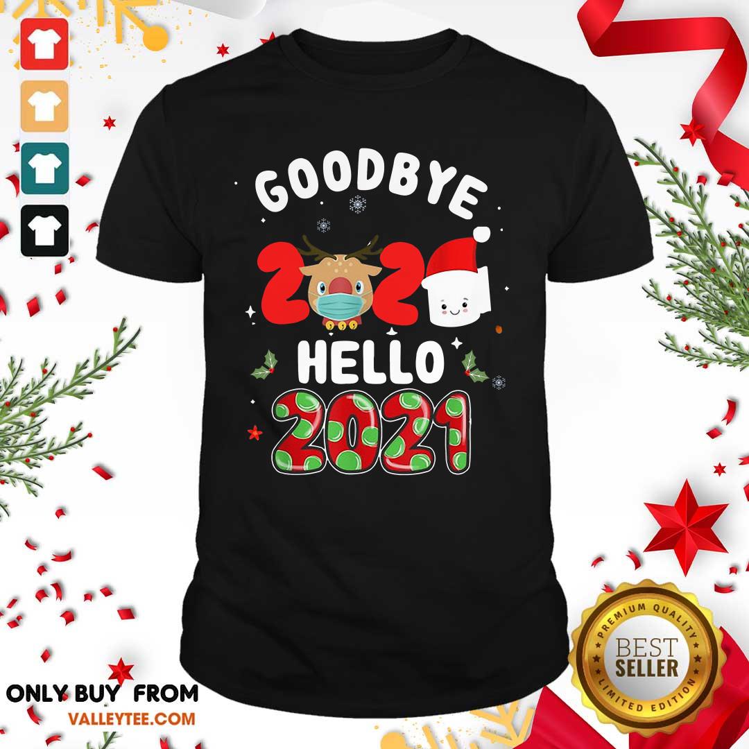 Cool Goodbye 2020 Toilet Paper Santa Hello 2021 Shirt
