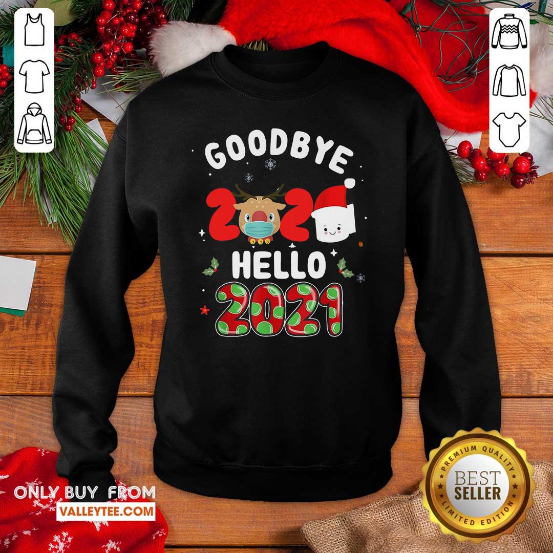 Cool Goodbye 2020 Toilet Paper Santa Hello 2021 Shirt - Image 2