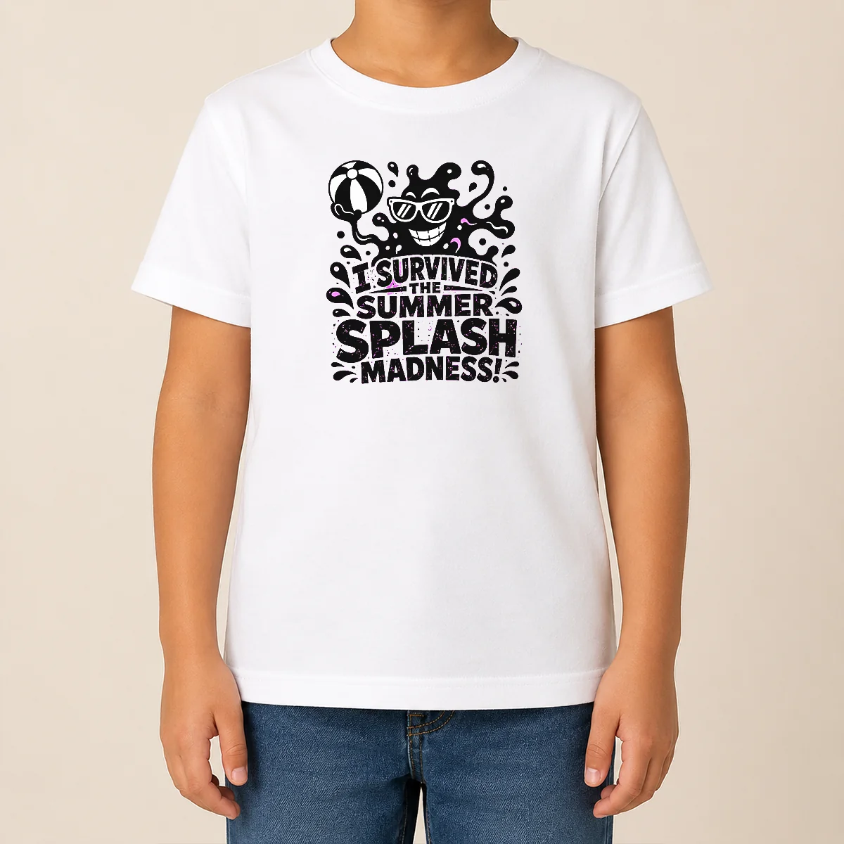 Funny Summer Splash Amoeba Silhouette Shirt - Image 9
