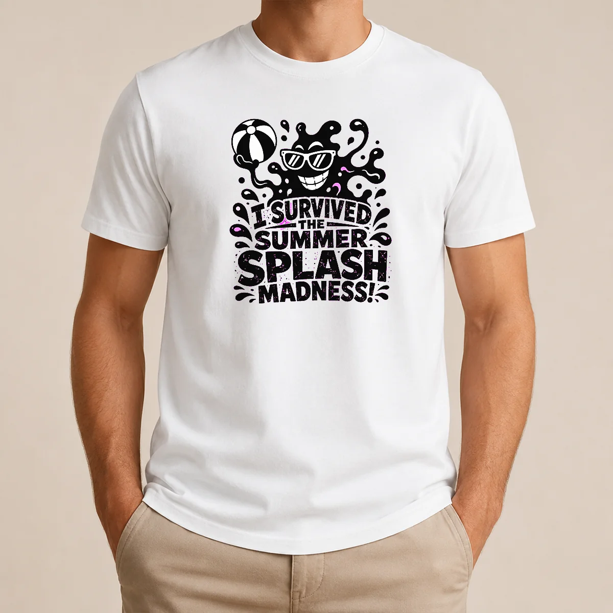 Funny Summer Splash Amoeba Silhouette Shirt