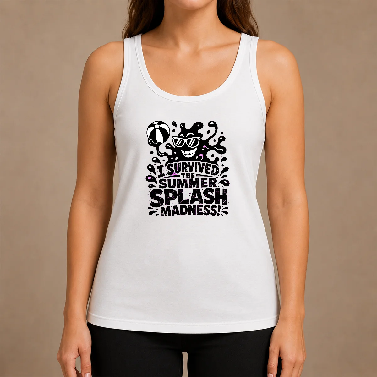 Funny Summer Splash Amoeba Silhouette Shirt - Image 3