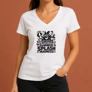Alternative view of Funny Summer Splash Amoeba Silhouette Shirt