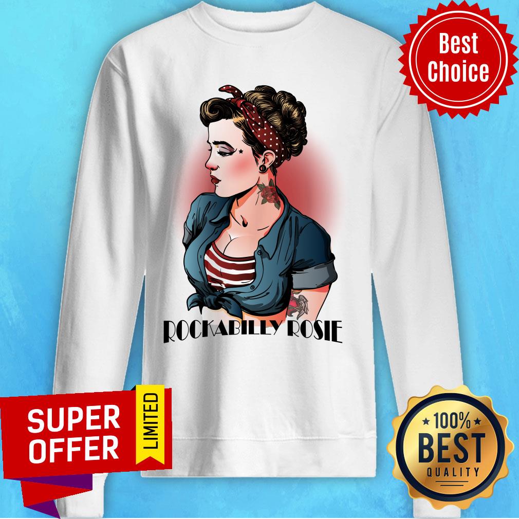 Rockabilly Rosie Woman Day Of The Dead Shirt - Image 4