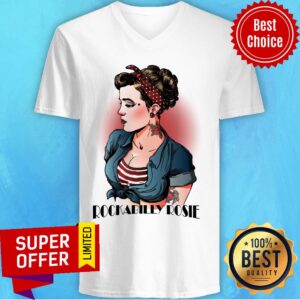 Alternative view of Rockabilly Rosie Woman Day Of The Dead Shirt