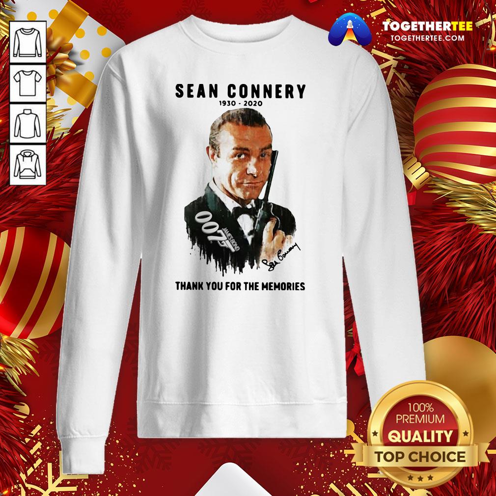Great Sean Connery 007 1930 2020 Signature Thank You For The Memories Shirt - Image 4