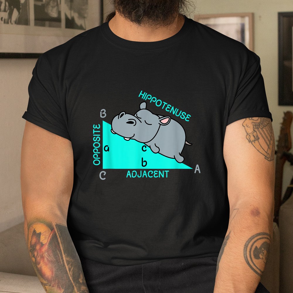 Hippotenuse Math Mathematics Teacher Joke Fun Saying Shirt - Image 3