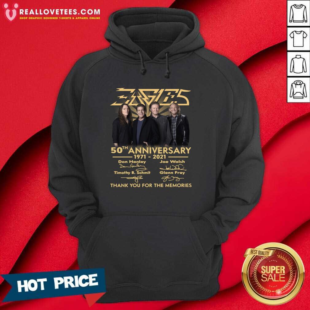 Pro Eagles 50th Anniversary 1971 2021 Thank You For The Memories Signatures Tee Shirt - Image 4