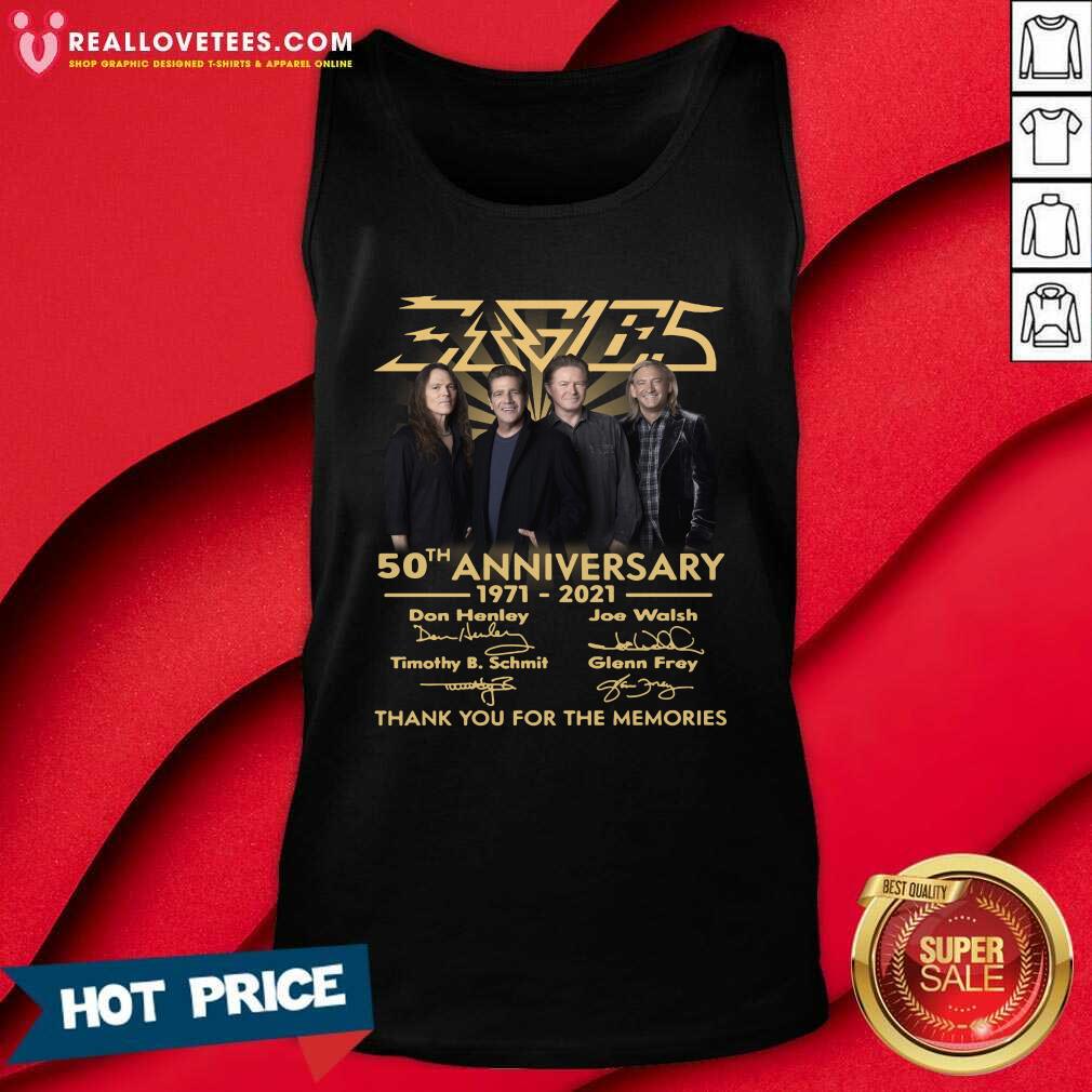 Pro Eagles 50th Anniversary 1971 2021 Thank You For The Memories Signatures Tee Shirt - Image 2
