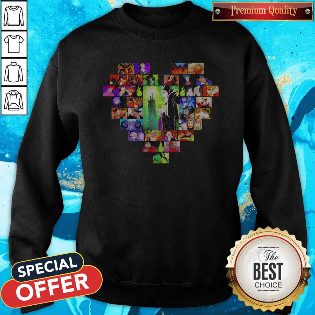 Maleficent Cartoon Heart Happy Halloween Premium Nice Shirt - Image 2