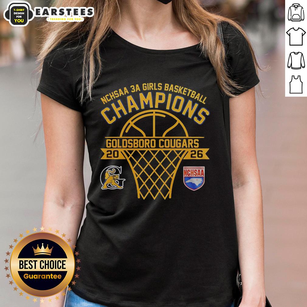 Awesome Goldsboro Cougars Nchsaa 3a Girls Basketball Champions T-Shirt - Image 3