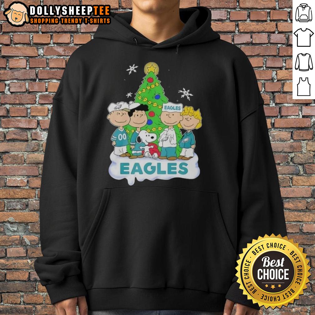 Original Peanuts Characters X Philadelphia Eagles Chrismas T-Shirt - Image 2