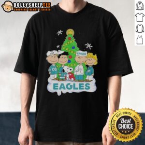Original Peanuts Characters X Philadelphia Eagles Chrismas T-Shirt