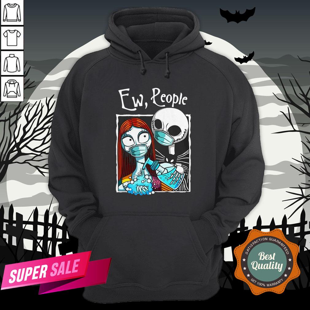 Jack Skellington And Sally Face Mask Ew People Shirt - Image 5