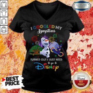 Alternative view of Nice Snowman I Googled My Symptoms Disney Shirt
