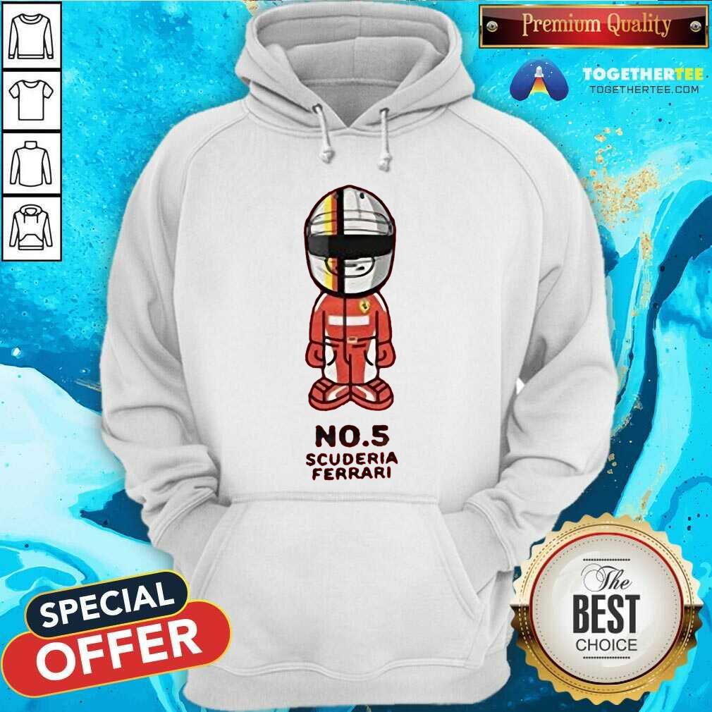 Great Scuderia Ferrari Kids 2017 Sebastian Vettel Driver T-Shirt - Image 5