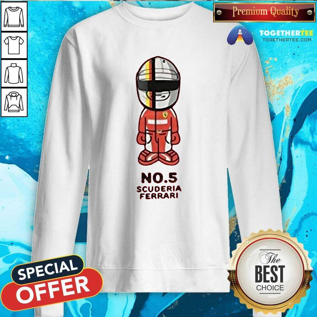 Great Scuderia Ferrari Kids 2017 Sebastian Vettel Driver T-Shirt - Image 2