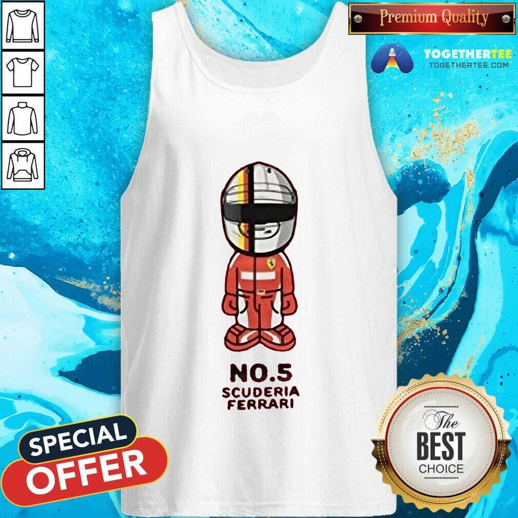 Great Scuderia Ferrari Kids 2017 Sebastian Vettel Driver T-Shirt - Image 3