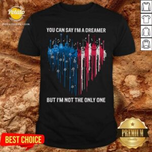 Guitar Heart American Flag You Can Say I'm A Dreamer But I'M Not The Only One Shirt