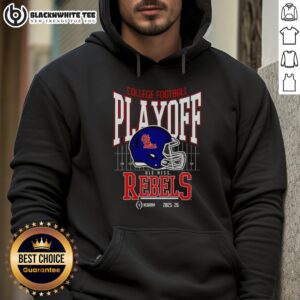 Alternative view of Original Ole Miss Rebels 2025-2026 College Football Playoff Bound Helmet T-Shirt