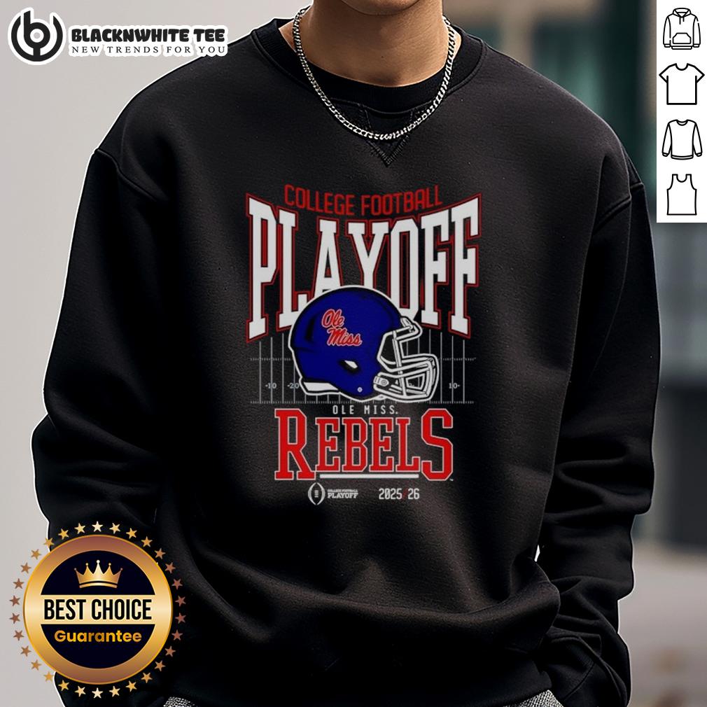 Original Ole Miss Rebels 2025-2026 College Football Playoff Bound Helmet T-Shirt - Image 5