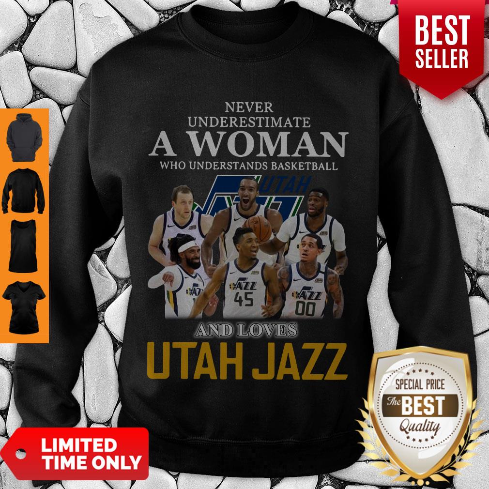 Awesome Never Underestimate A Woman Who Understands Basketball Utah Jazz Shirt - Image 2