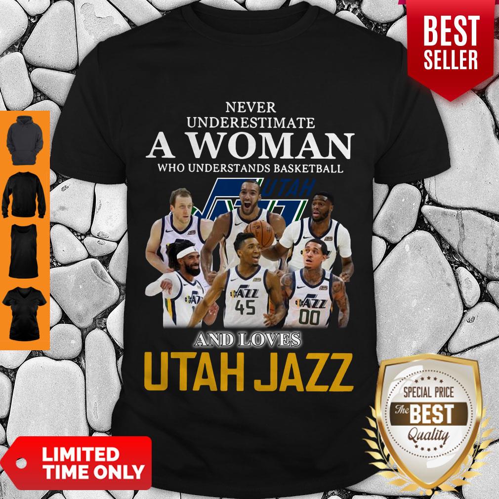 Awesome Never Underestimate A Woman Who Understands Basketball Utah Jazz Shirt