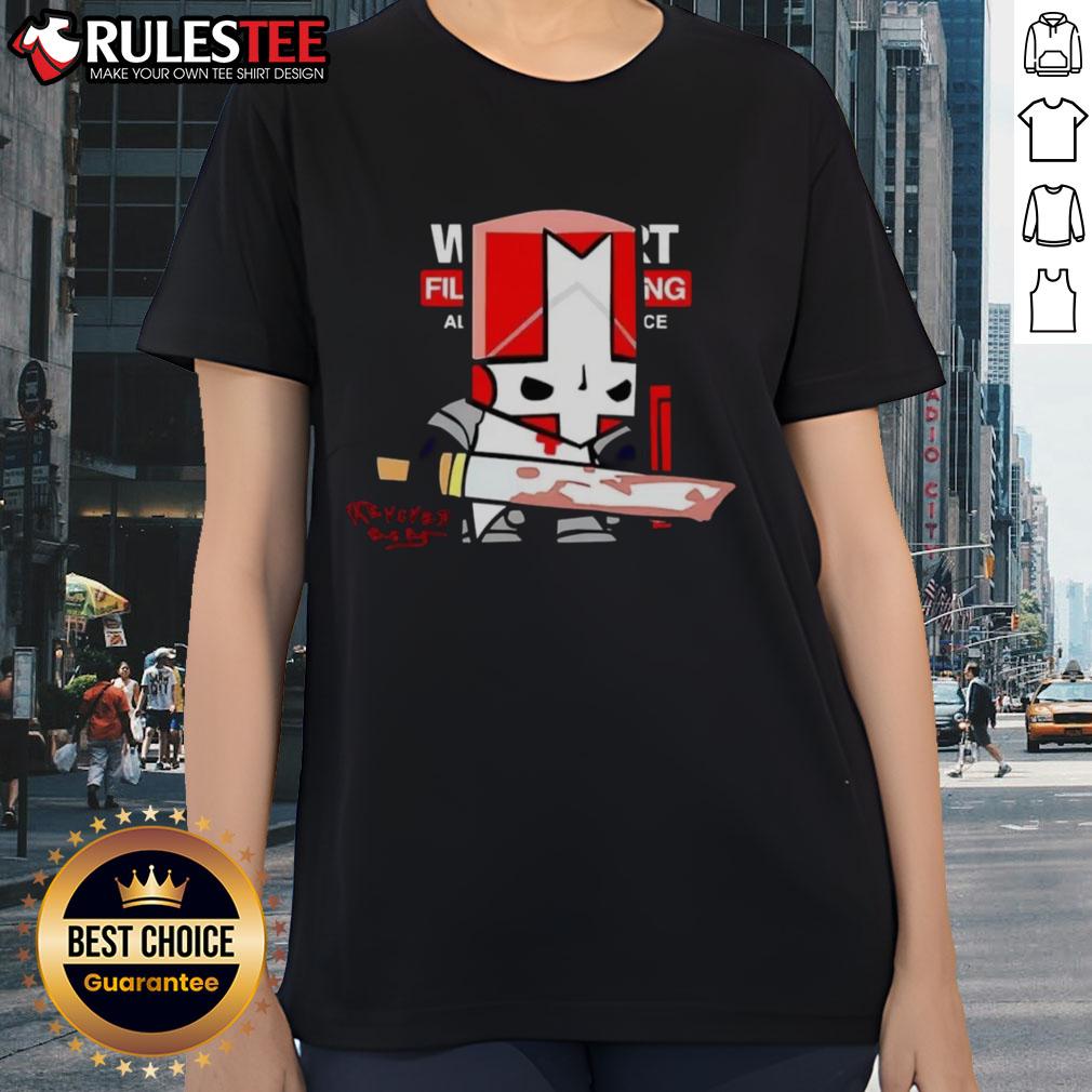 Good Castle Crashers Red Knight Sketch Revived T-Shirt - Image 3