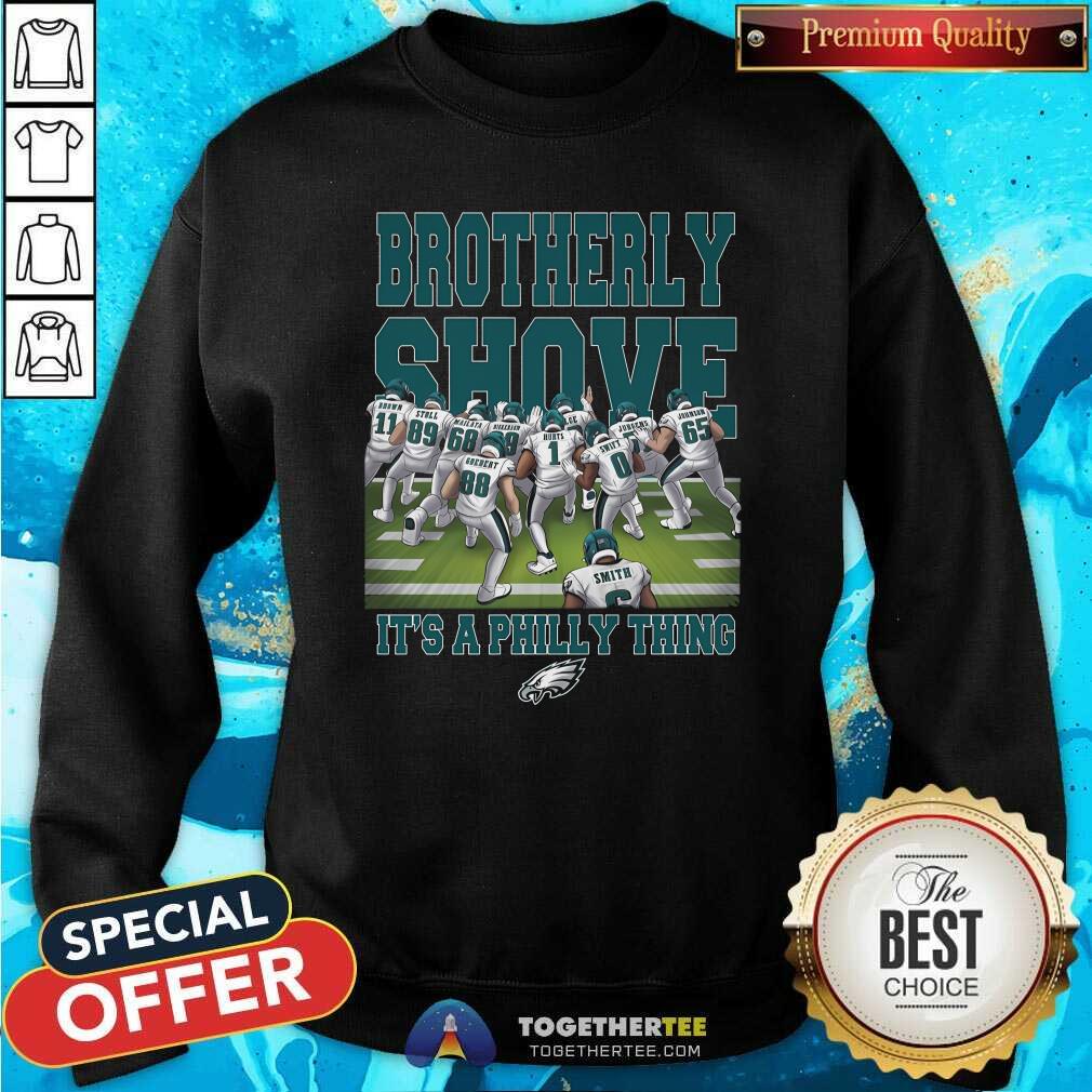 Nice Philadelphia Eagles Brotherly Shove Haters Gonna Hate T-Shirt - Image 4