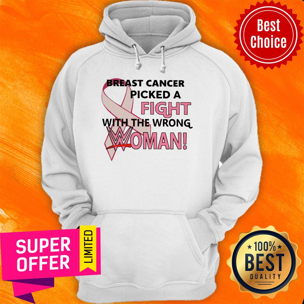 Premium Breast Cancer Picked A Fight With The Wrong Woman Shirt - Image 3
