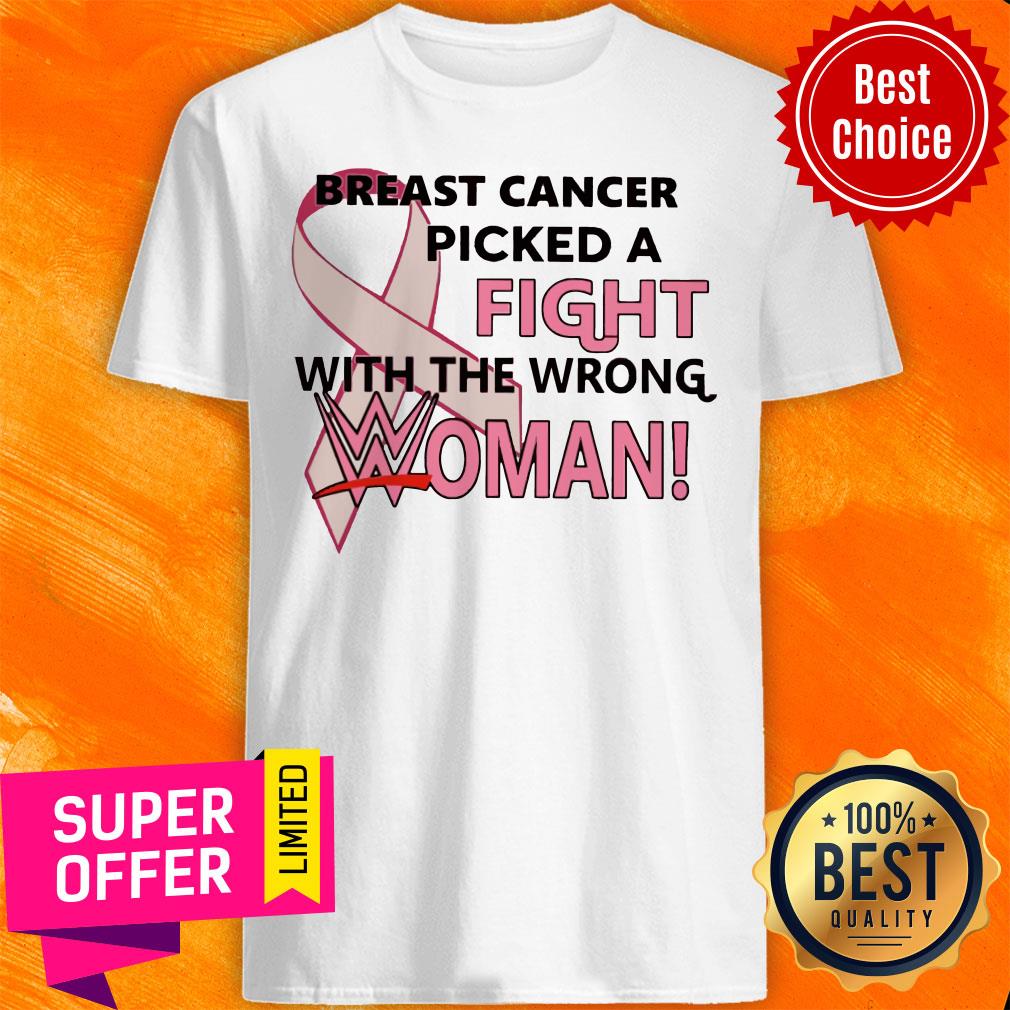 Premium Breast Cancer Picked A Fight With The Wrong Woman Shirt