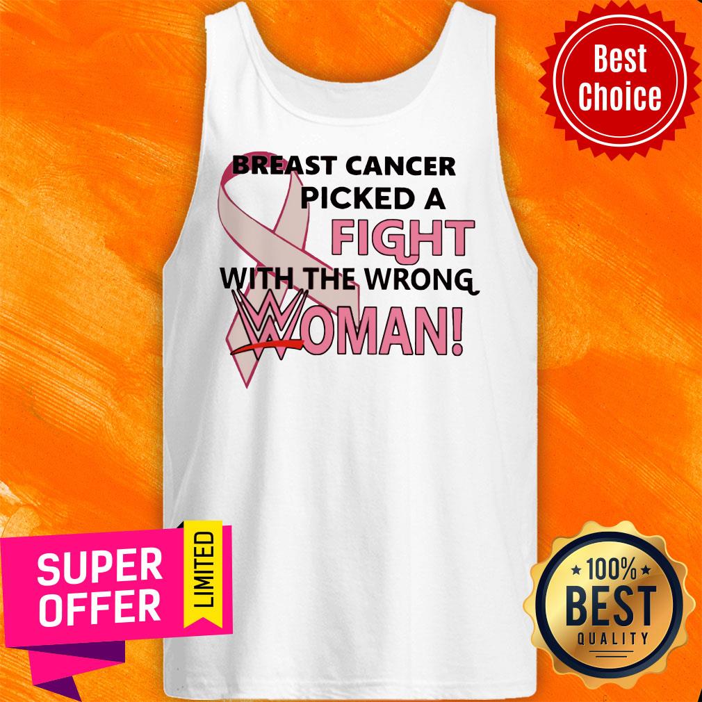 Premium Breast Cancer Picked A Fight With The Wrong Woman Shirt - Image 4